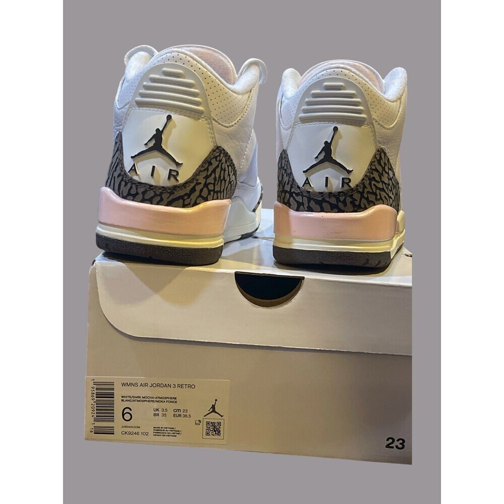 Women’s Size 6 Air Jordan 3 Retro Dark Mocha Sneakers Shoes OG Box - Picture 5 of 10